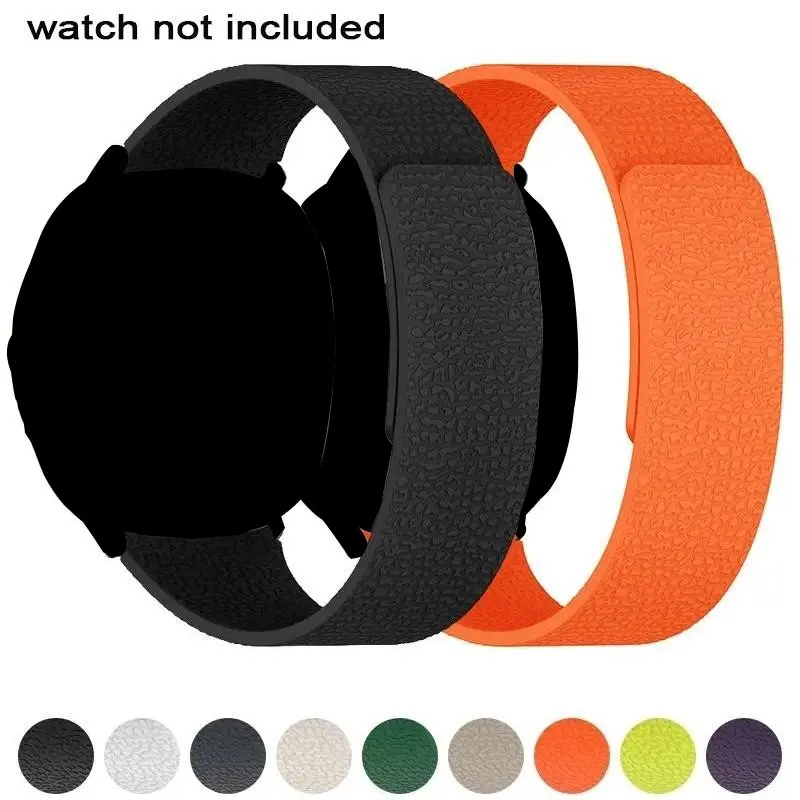 Silicone Strap for Samsung Galaxy Watch 8/8 Classic 46mm 40mm 44mm Sports Magnetic No Gaps Bracelet Wristband Smart Watch Straps Smart Watch Accessories for Galaxy Watch 8 Smartwatch Strap