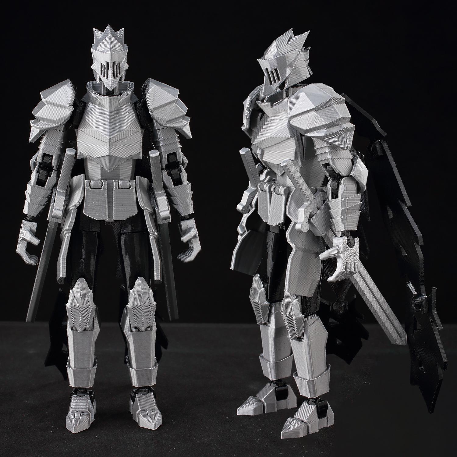 ​9L3D Lucky13 Silver Knight Robot Action Figure Dummy13 with Giant Sword T13 Multi-Jointed 3D Printed Collectible Toy Titan13​ popular