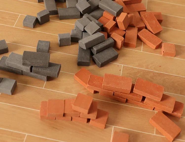50/200pcs Mini Brick Bricks Building Wall Dollhouse Simulation Model Shooting Scene Miniature Decoration Home Decor