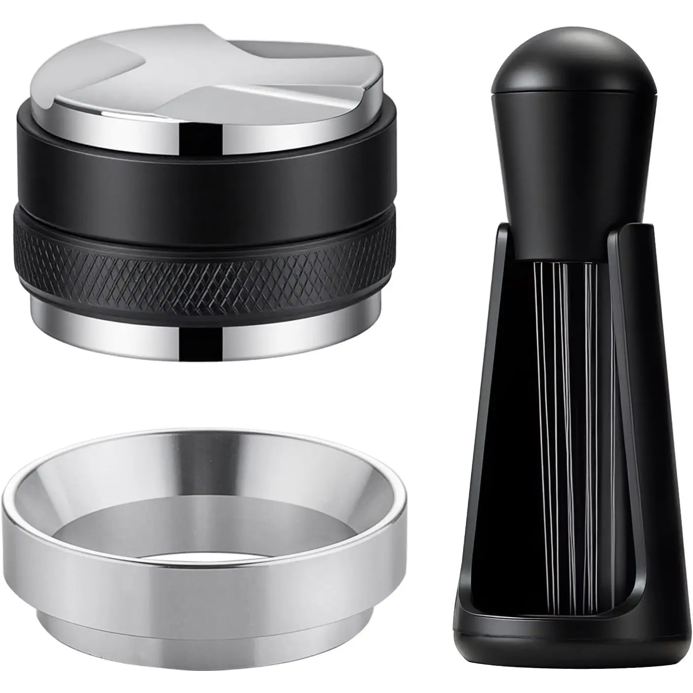 Espresso Tools Kit – 51mm 2-in-1 Distributor & Tamper, WDT Tool with ,  Dosing Funnel, Espresso Tamper, Espresso Machine Accessories