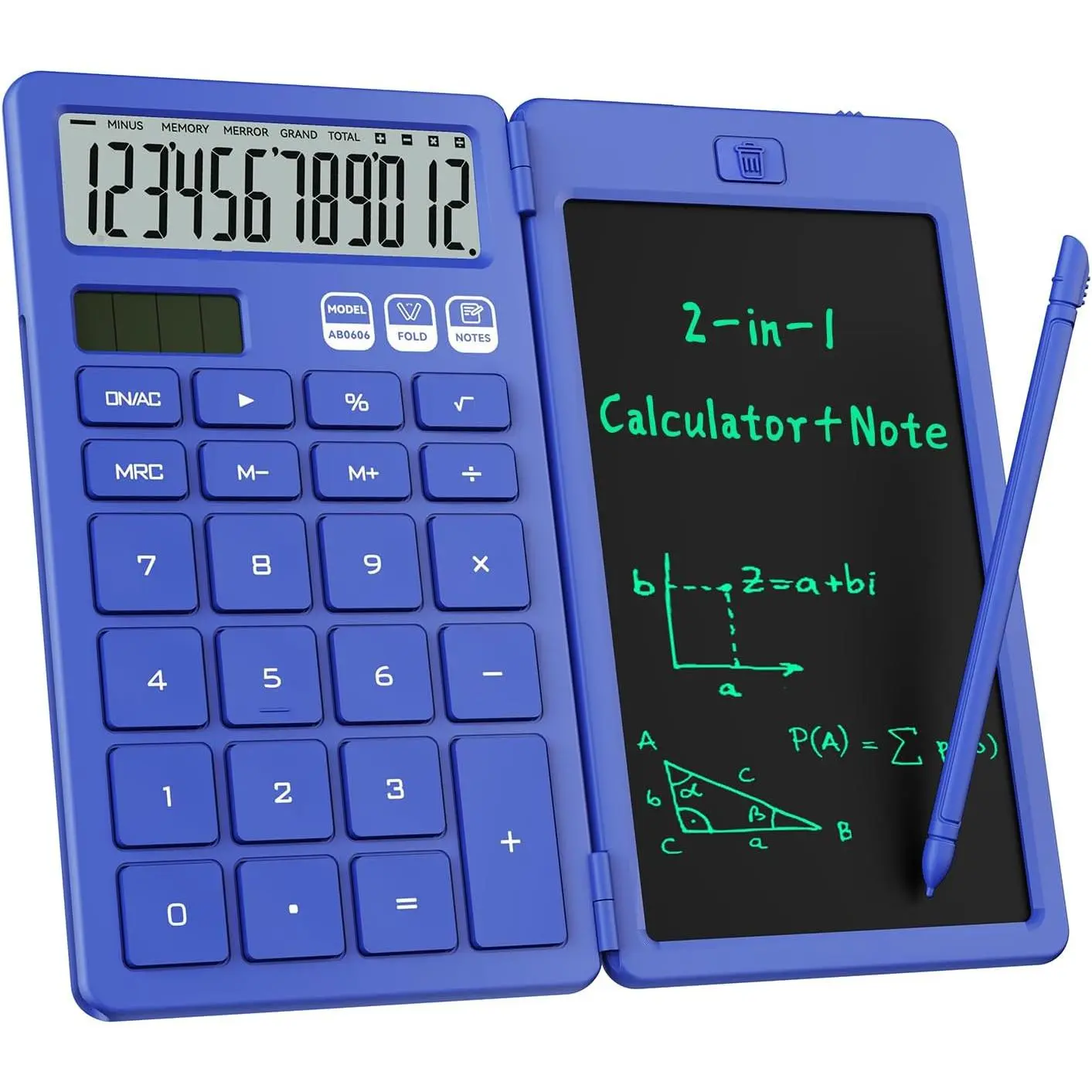 Desk Calculator with Erasable LCD Notepad Calculators  Desktop  Calculators for Middle School Cute Pocket Solar Calculator Office Desk Accessories Supplies  Office Essential Big Button