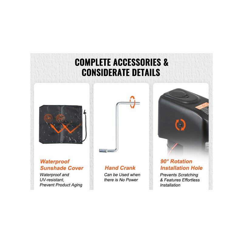 VEVOR Electric Trailer Jack, Power Tongue Jack Weight Capacity 4000 lbs, 9.84-33.85 Electric Tongue Jack with Waterproof Cover for Lifting RV Trailer, Horse Trailer, Utility Trailer, Yacht Trailer