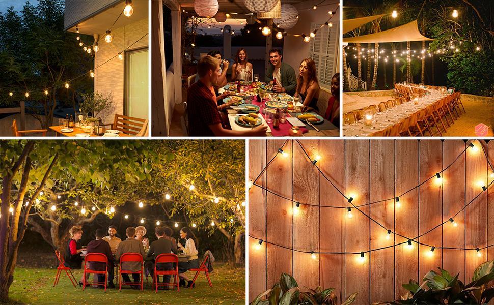 MATULSA Waterproof Solar String Lights - 52/104Ft, 26 Shatterproof Bulbs, Ambient Dimmable LED, Remote Control, LED Lighting for Backyard, Porch Decor, Garden Accessories MATULSA Waterproof Solar String Lights - 52/104Ft, 26 Shatterproof Bulbs, Ambient Dimmable LED, Remote Control, LED Lighting for Backyard, Porch Decor, Garden Accessories