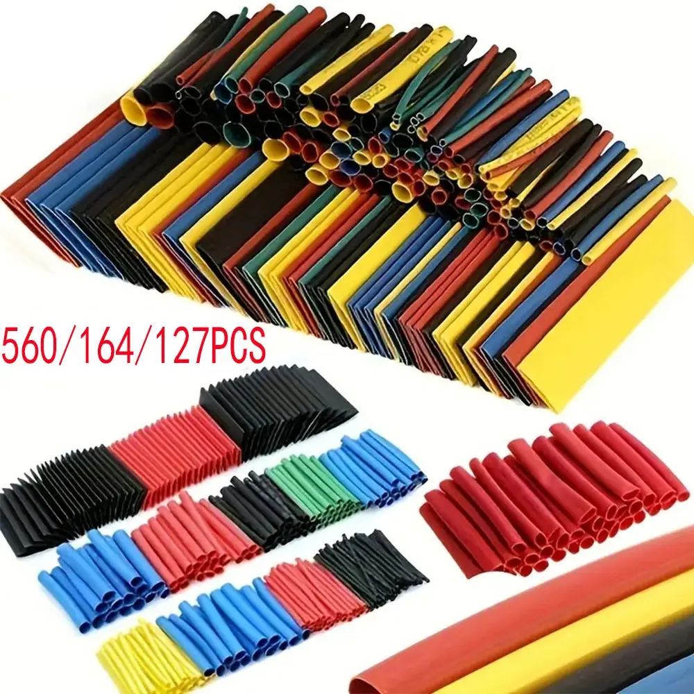 Heat Shrink Tubing Kit Marine Grade Heat Shrink Wrap 2:1 Ratio Adhesive Lined Industrial Shrink Tube Electrical Wire Cable Shrink Tubing for Insulation Protection (Assorted Colors), Home