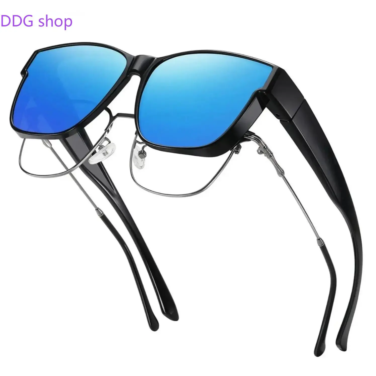 【SummerWins】 Fit Over Glasses for Men Women Oversized Square UV400 HD Polarized Lenses Modern Frames Sunglasses Lightweight Sunglasses