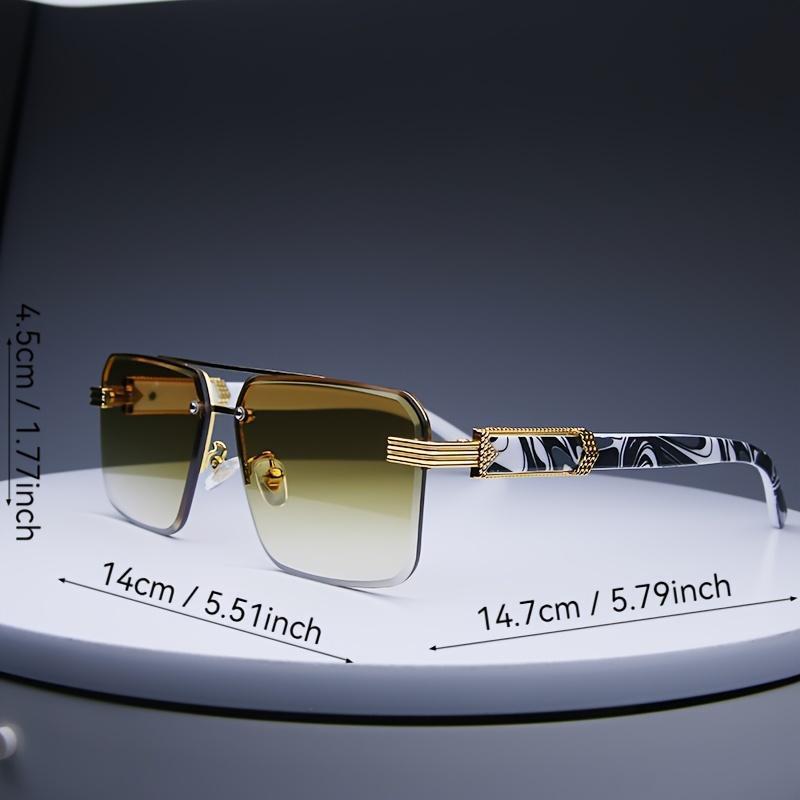 4-Pack Fashion Rimless Sunglasses for Men and Women Classic Small Square Frameless Shades with UV Protection for Travel and Everyday Wear Lightweight Comfortable Classic Square Design