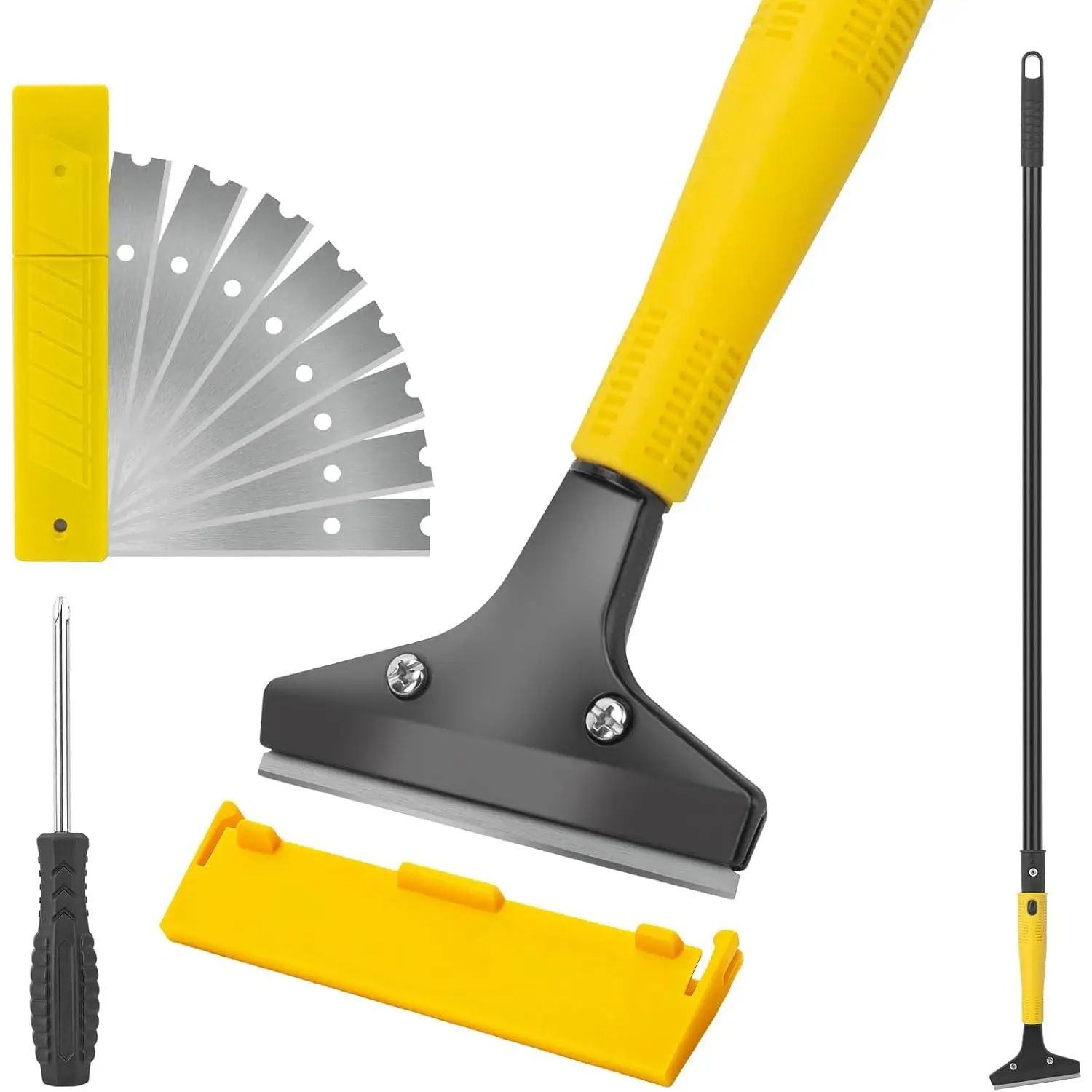 Floor Scraper, 4" Wide Heavy Duty Razor  Scraper Tool, 45.7"