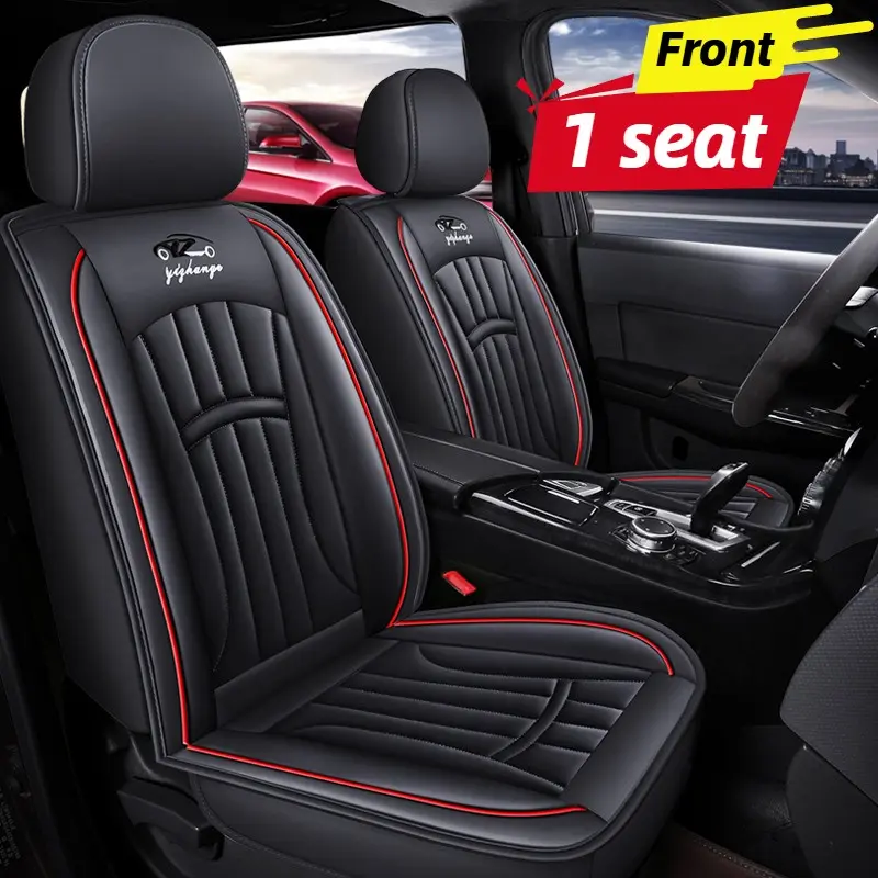 Premium PU Leather Car Seat Covers, Full Coverage Durable Universal Fit, Front Single Seat, Main/co-Driving Position, Most Cars, Car Seat Accessories