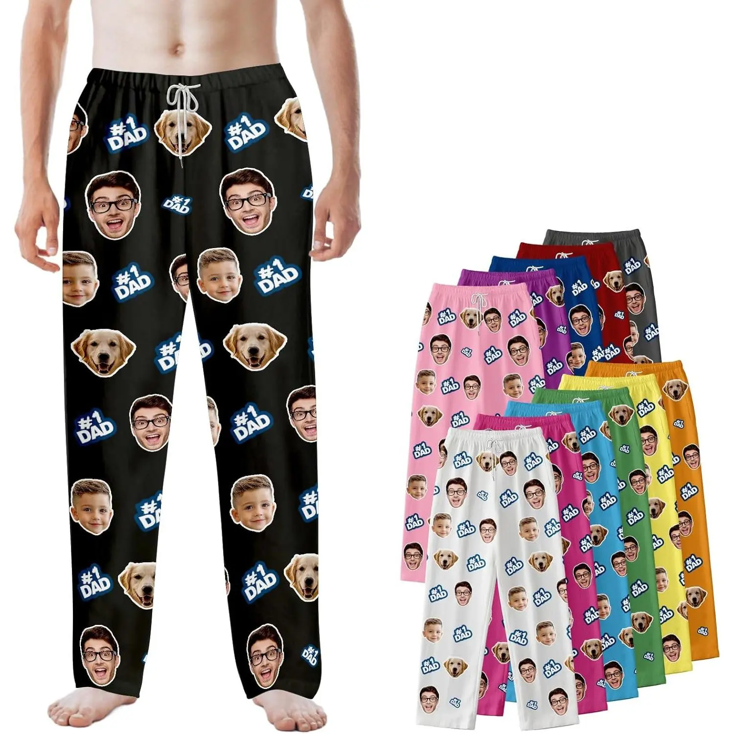 Custom Pajama Pants with Photo Men Women,Personalized Mothers Day Gifts for Mom,Personalized Pajamas for Women.