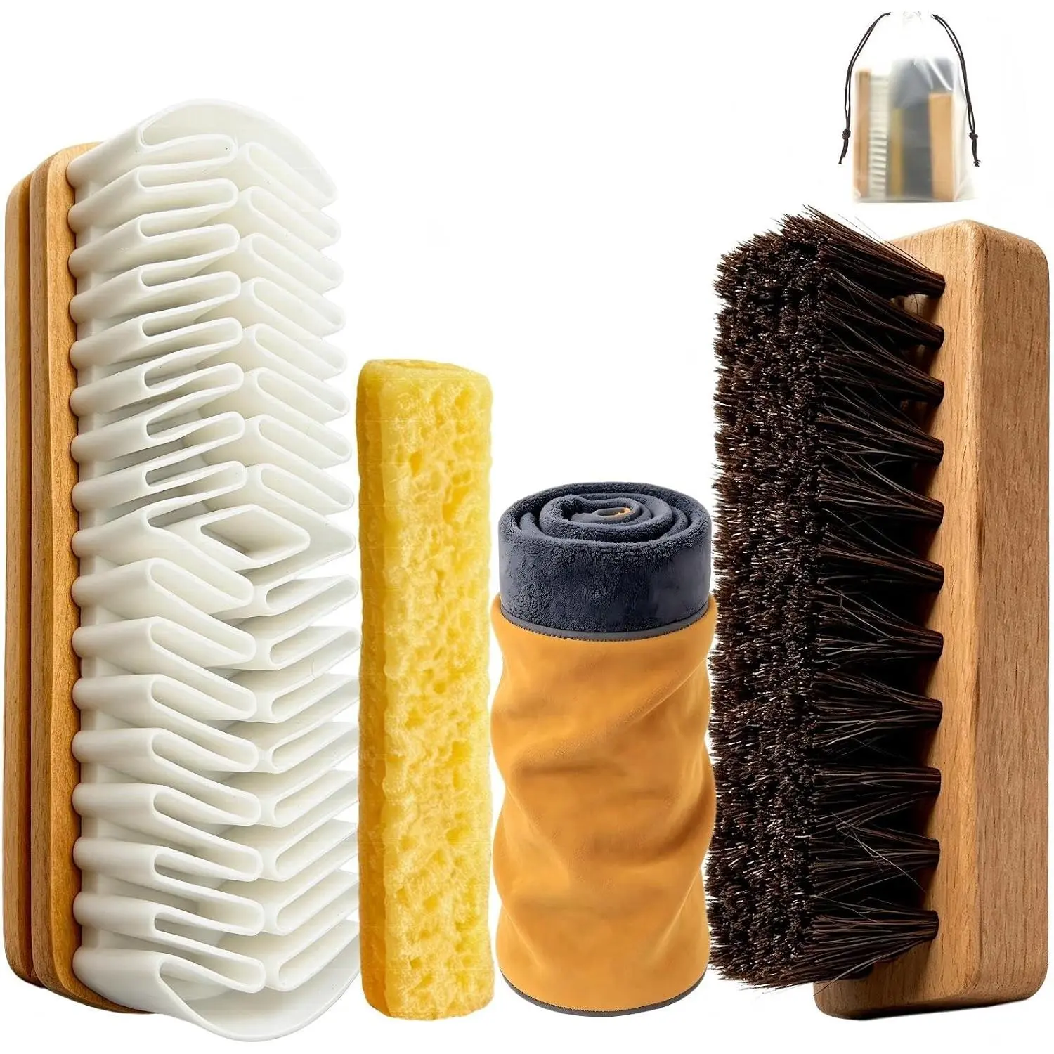 4 count Suede Brush and Eraser Set for Shoe Cleaning | Nubuck Boot Care, Suede Jacket Care