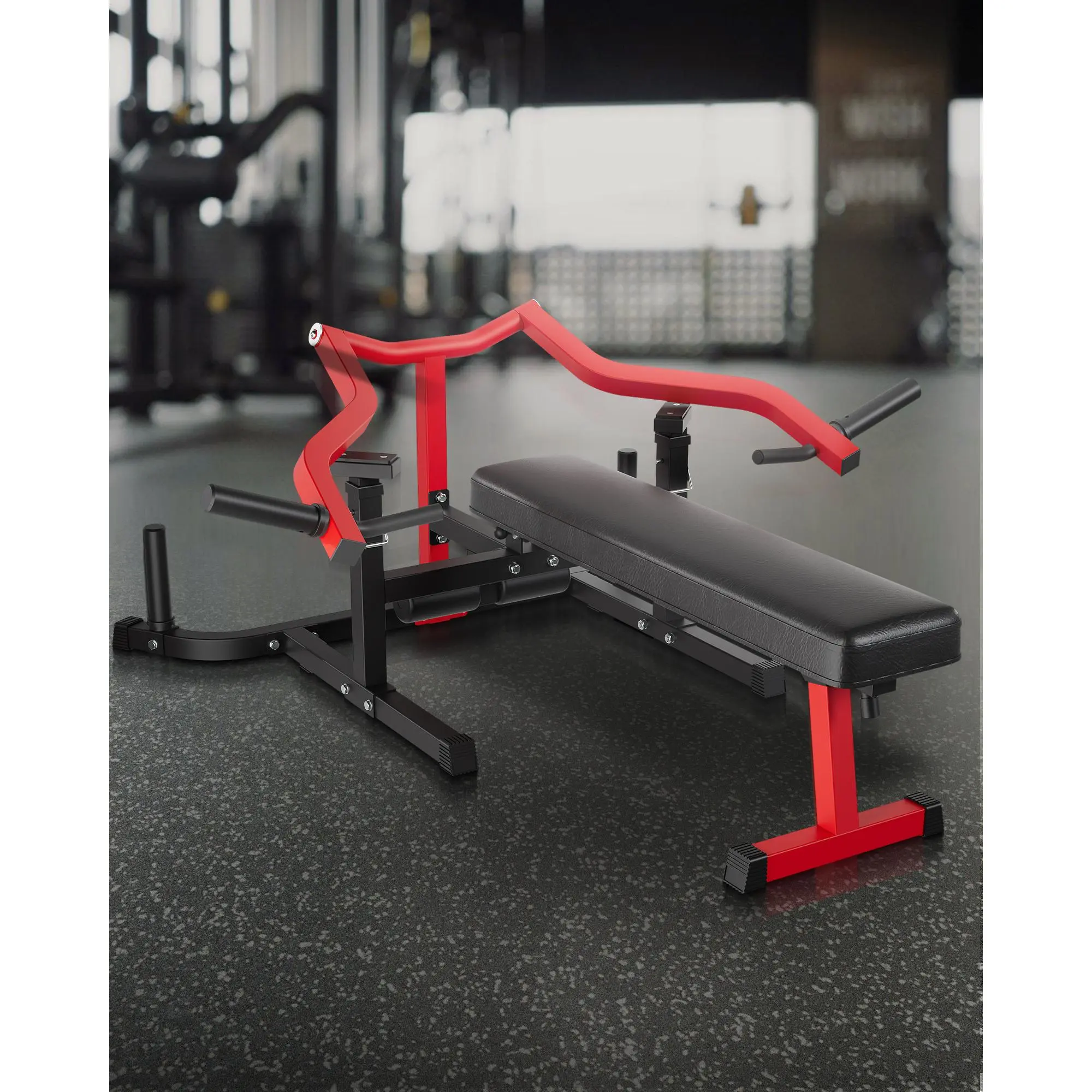 3-in-1 Adjustable Chest Press Bench Machine Only, Flat Incline Decline Multi Strength Equipment with Independent Converging Arms, 450 Lbs Weight Capacity, Full Body Home Gym Workout Trainer
