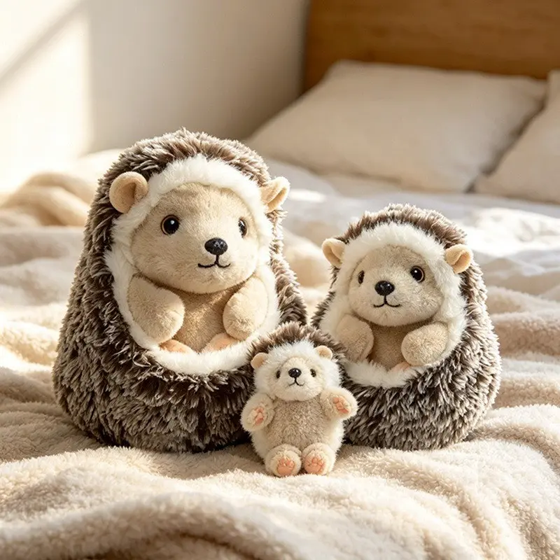 Cartoon Hedgehog Ball Plush Toy, Transformable Hedgehog Doll, Bag Charm, Decorative Ornament, Soft and Cuddly, Perfect Gift