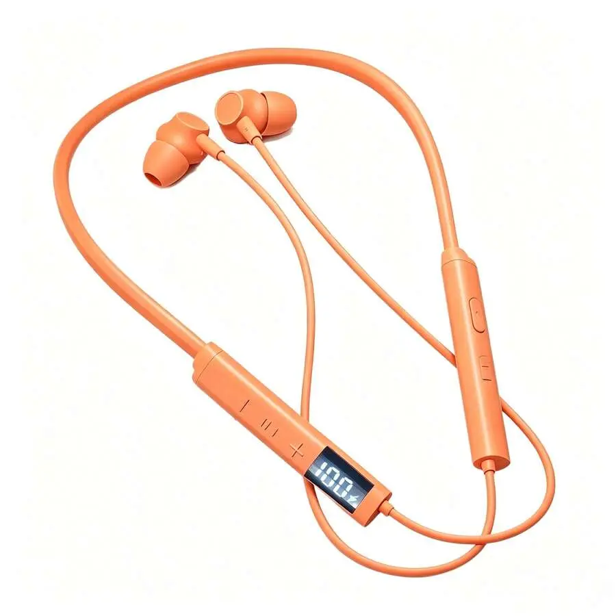1 Pcs  Vibrant Orange Sleek Modern Neckband Wireless Earbuds, Electronics Audio Accessories |         12mm Composite Diaphragm & 360 °         Spatial Sound Effects, New V5.4 & 0.06s Ultra-Low Latency |         Type-C Charging, 42 Hours Continuous Music P