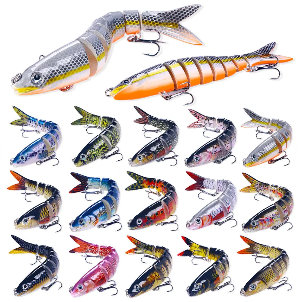 New Luya bait multi-section fish 16 colors 13cm 18g bionic multi-section bait hard bait foreign trade Luya fishing bait
