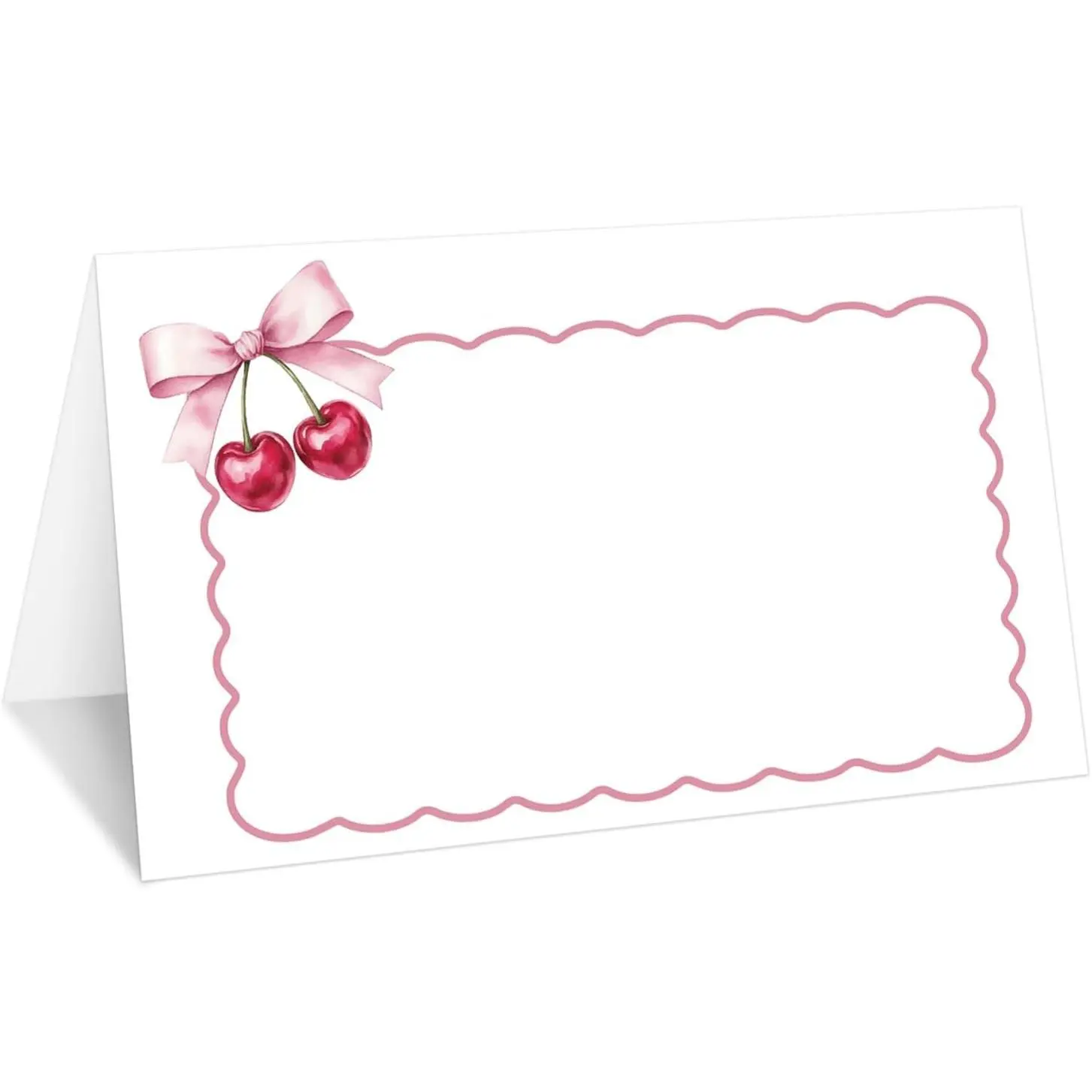 Wave Place Cards Set of 25 Tent Name Cards for Table Setting, Food Label for Wedding, Baby Shower, Birthday Dinner Party Supplies -031