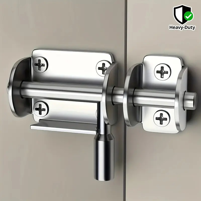 1pcs stainless steel lock semicircle: sliding bolt lock, wardrobe household anti-theft bolt, garden inner and outer doors, door barrel bolt lock, with heavy steel door for easy installation, Security Lock