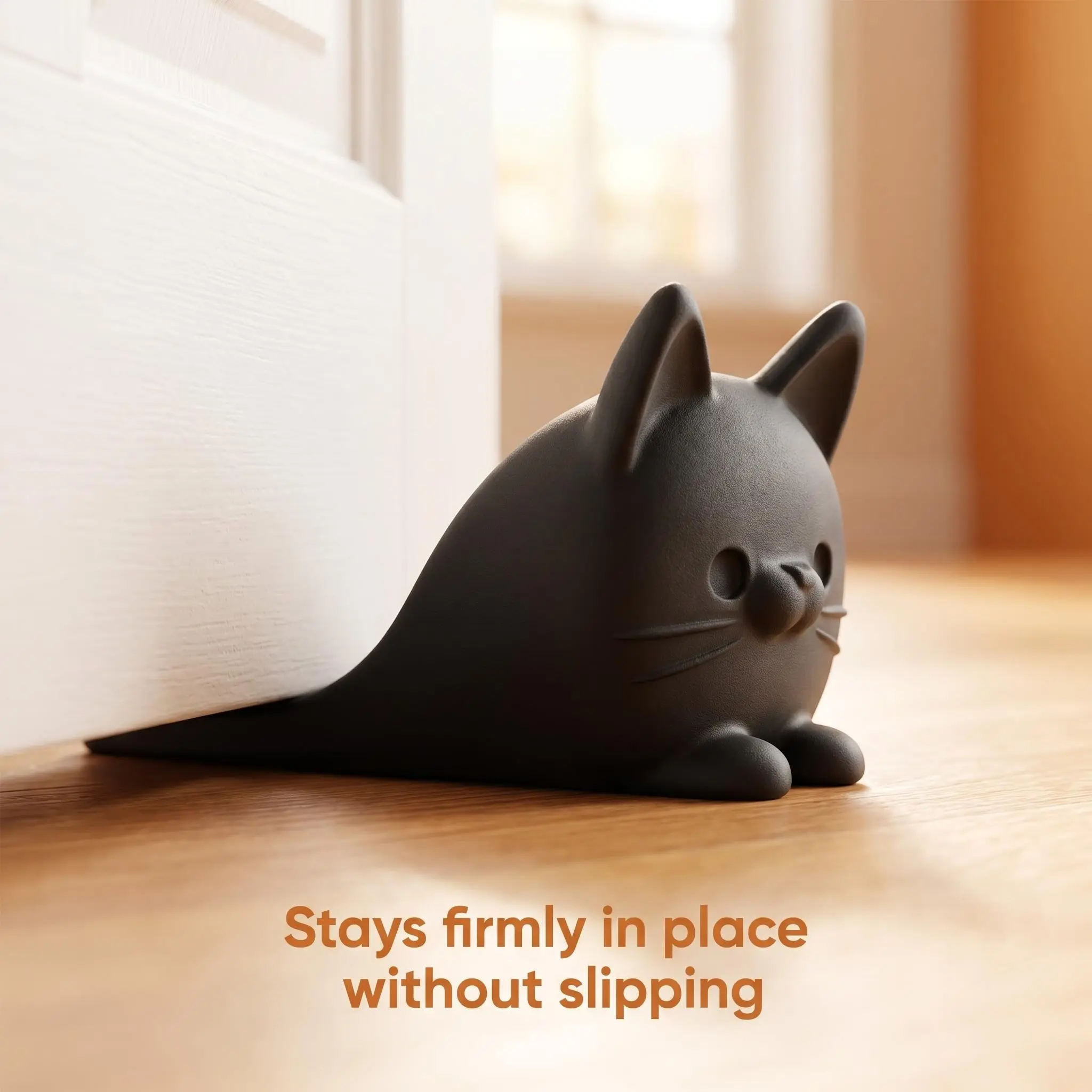 Cute Cat Shaped Door Guard, Heavy-duty Anti Slip Wedge-shaped Floor Protector, Durable Plastic Door Guard for Home Decoration, Anti-collision Door Guard To Prevent Doors From Slamming and Scratching, Pet Enthusiast Gift
