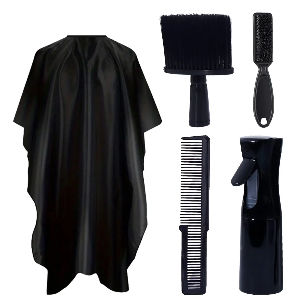 5-Piece Barber Styling Tool Set, Hair Tools, Hair Salon Apron, Neck Dust Brush, Haircut Comb, Hair Spray Bottle, Multi-Function Beard Brush, Professional Barber Kit, Hairdressing Set