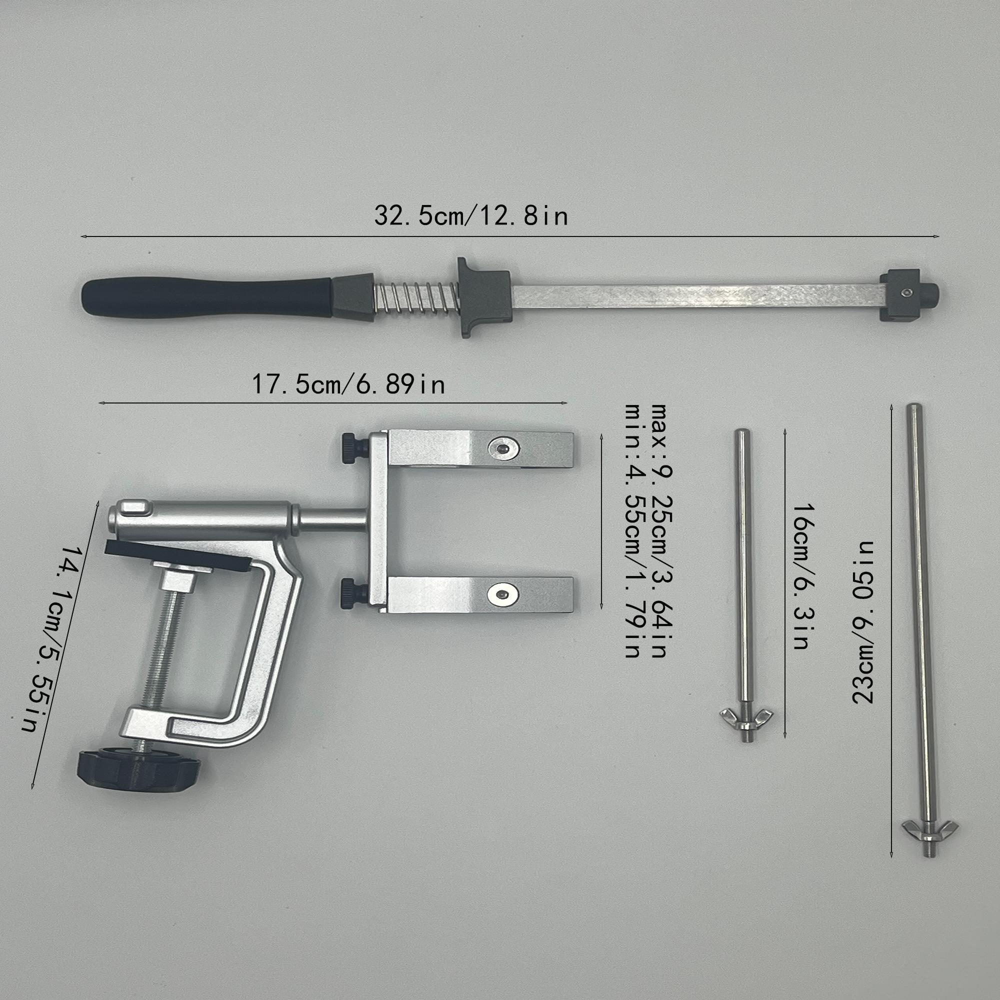 Professional Kitchen Knife Sharpening System with Multiple Stainless Sharpening Stones, Fixed Angle Design for Precision Grinding and Polishing, 360° Rotating Flip