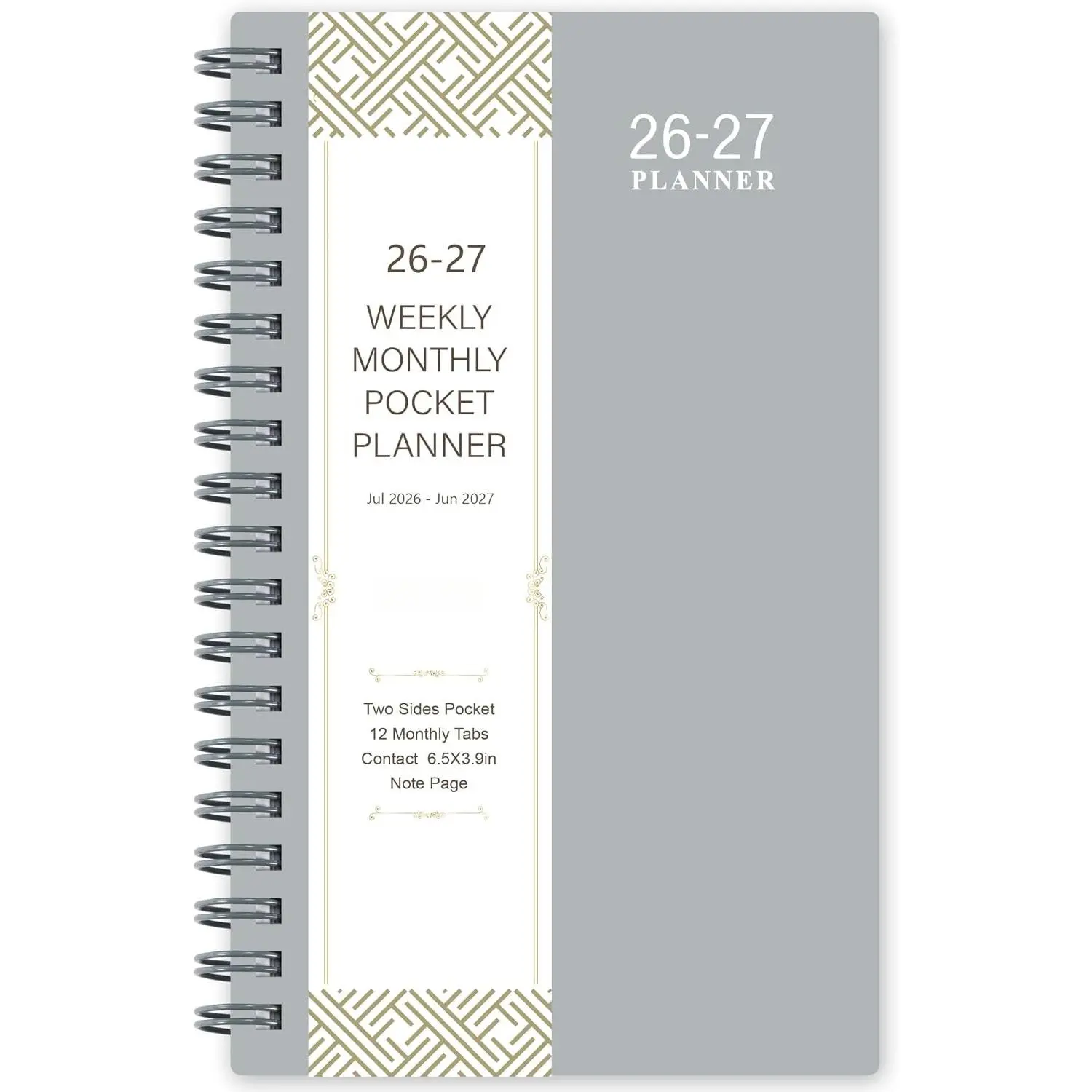 2026-2027 Pocket Calendar/Planner - 2026-2027 Pocket Planner for Purse | Jul. 2026 - Jun. 2027, 6.8" x 4.1", Weekly & Monthly Pocket Planner for Purse with   - Wire Binding, Plastic Cover