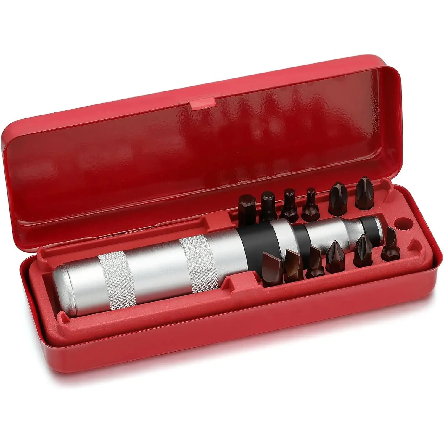 1/2" Hand Manual Reversible Impact Driver Set Extractor-12 PCS Impact Screwdriver S2 Steel Much More Durable Disengage Rusted Fasteners (Short Impact Screwdriver)