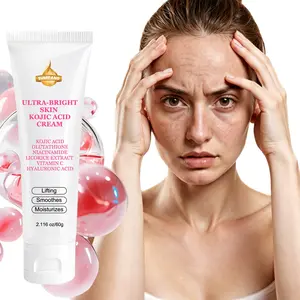 Brightening Kojic Acid Cream, Lifting and Smoothing, Moisturizing, 2.116 Oz/60g, Skin Care Product for Radiant Complexion