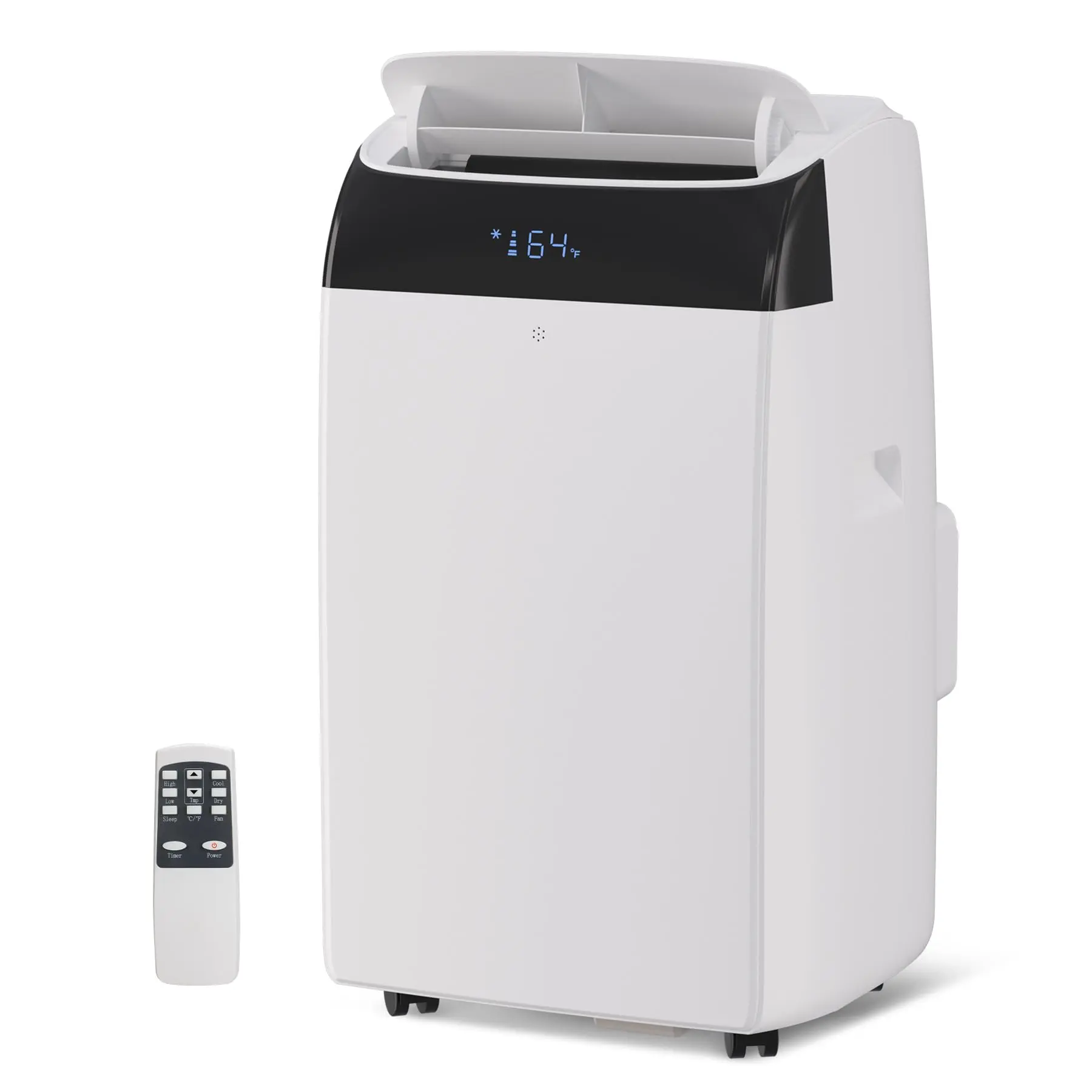 Garvee Powerful 14,000 BTU Inverter Portable Air Conditioner & Heat Pump - Dual Hose, Quiet Energy-Efficient Cooling & Heating - Dehumidifier, Adjustable Fan Speeds, Remote Control - For Rooms up to 450 Sq Ft