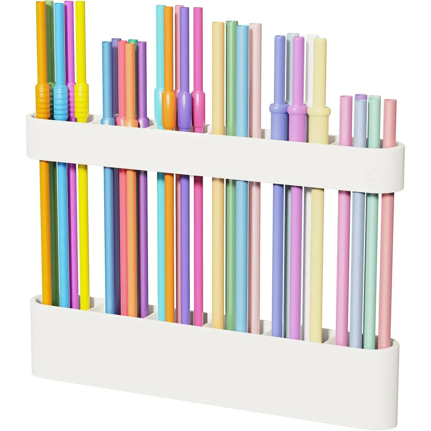 Straw Holder for Cabinet Door,  Straw Organizer for Cabinet Door, Kitchen Cabinet Organizer  Straws Dispenser for  Kitchen Accessories (White)