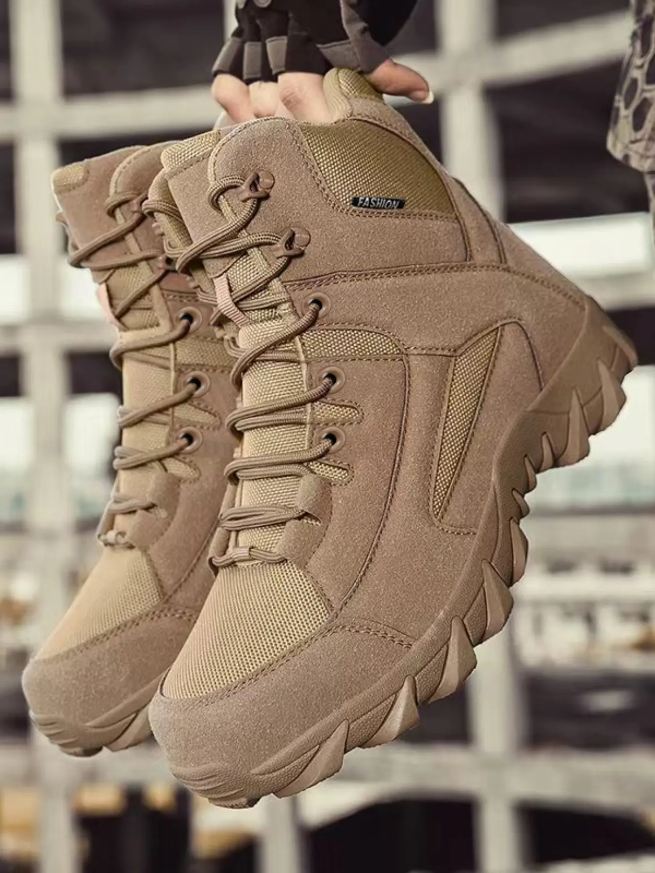 Men's Outdoor Hiking Boots, Durable Military Tactical Shoes, Comfortable High-Top Desert Boot, Fashionable New Delta Mountain Training Boots