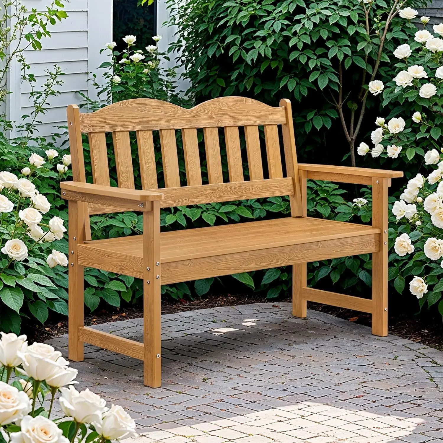 Durable Outdoor Patio Chair, Weather-Resistant Heavy-Duty Frame with Ergonomic Comfort Design. All-Weather Lawn Seating for Garden, Deck, Backyard & Poolside, Tool-Free Easy Assembly