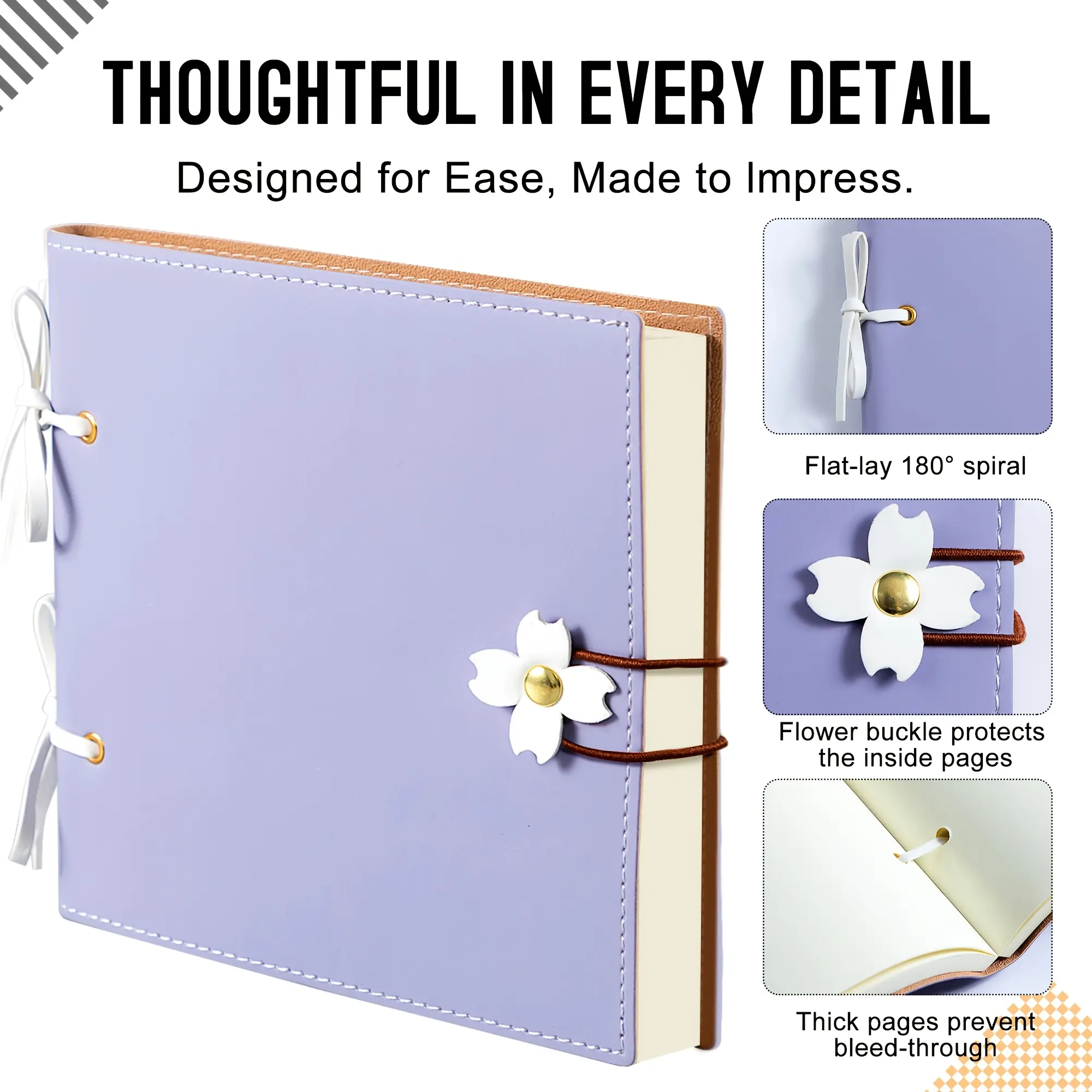 6x6-Inch Scrapbook | 240 Pages, Thickened Blank Pages; Wedding Album, Personalized Photo Album, Scrapbooking Albums; Gift for Girlfriend, Boyfriend, or Family | Creative Handmade Gift with a Special Touch
