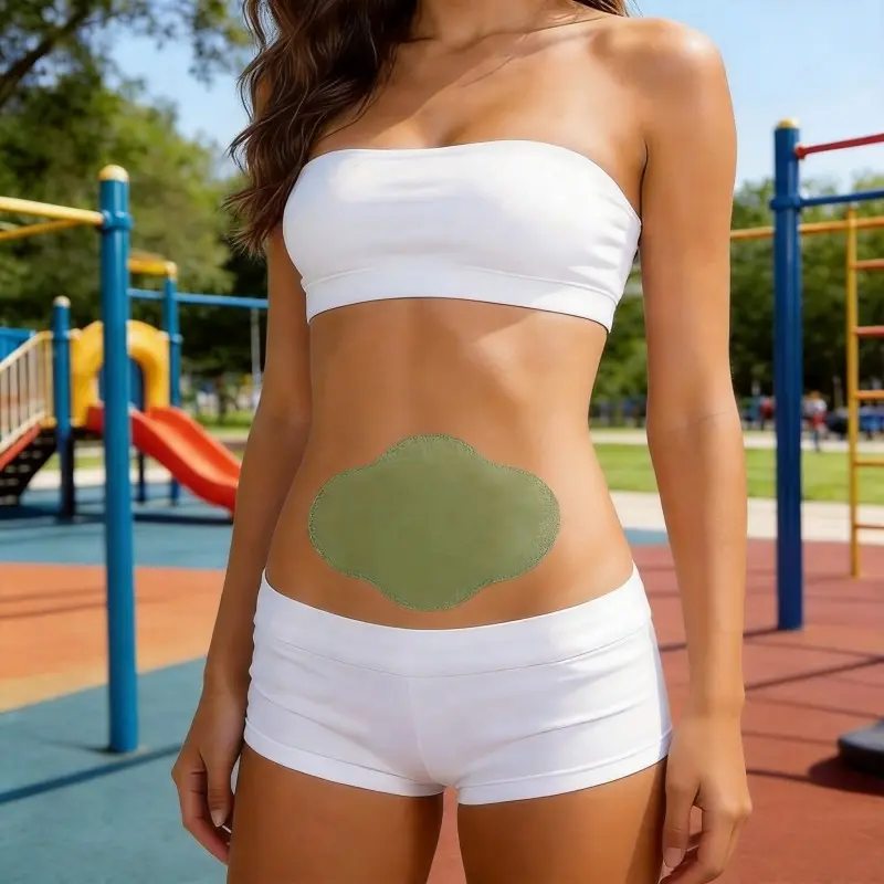 30pcs waist and abdomen patch set, used for tightening and burning sensation, effective plant fiber for western-style and tightening, suitable for improving fitness performance, Workout, no battery required