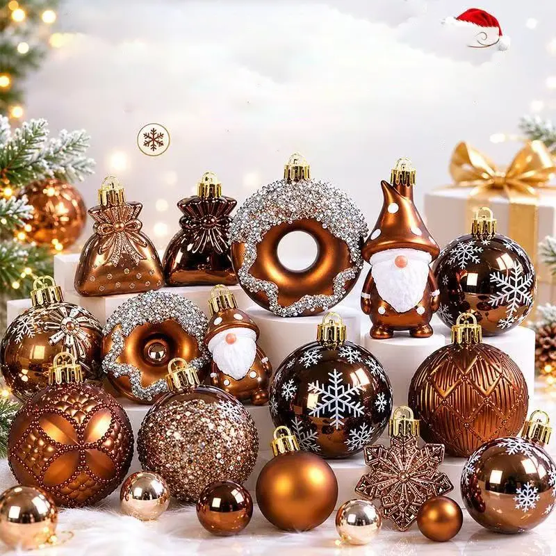 60pcs Christmas Tree Decoration Balls Set, Elegant Holiday Ornaments, Reusable & Versatile, Perfect for Festive Home Decor