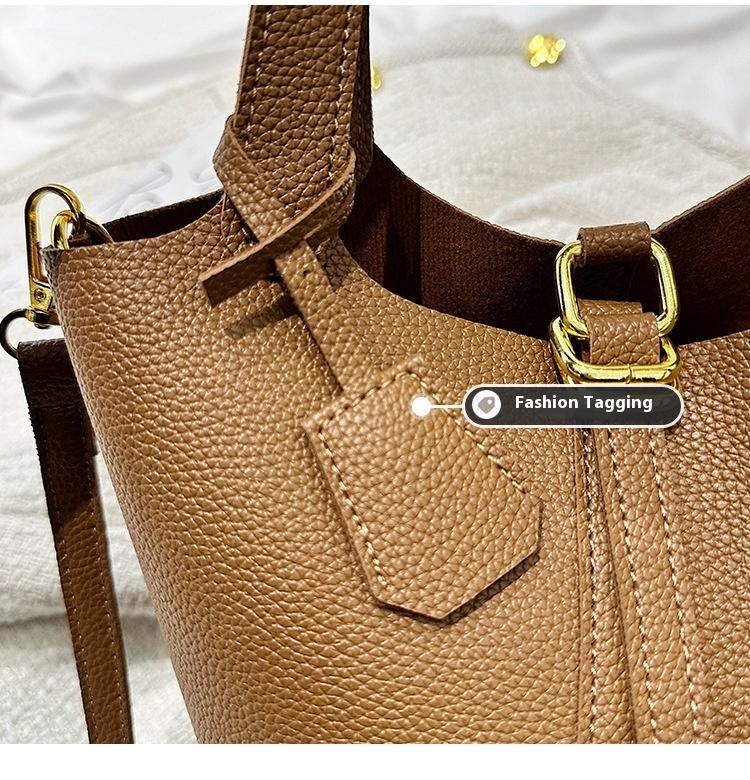 Women's Bucket Bag, Ladies Purse, Fashionable Solid Color Handbag, Casual Versatile Shoulder Bag for Daily Used, Trendy All-match Commuter Bag