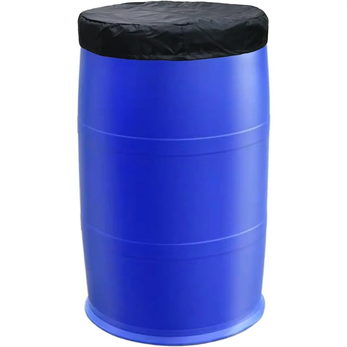 55 Gallon Drum Cover,Stretchable Adjustable Drum Cover with Drawstring Water Storage Barrel for Water Rain Barrel and Trash Can Waterproof