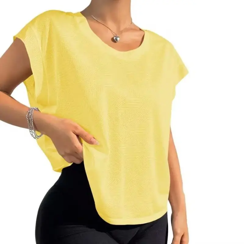 Women's Loose Fit Open Back Workout Top - Lightweight, Stretchy, and Breathable for Gym, Yoga, and Everyday Wear, Women's Clothes, Funky, Unisex Wear, Casual, Lightweight Pvc, Daily, Fashion, Loose-Fitting, Openwork Top