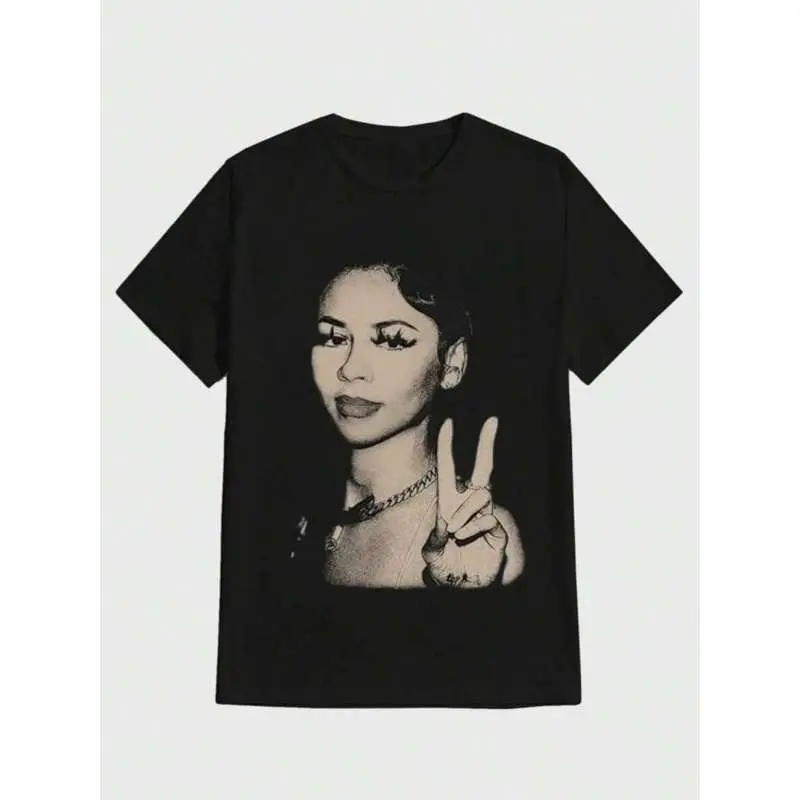 Vintage T Shirt Fan Pullover Short Sleeve Tee Casual Digital Print Pure Heavy 100% Cotton T Shirt
