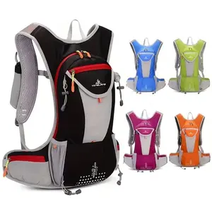 Lightweight 15L Soft Shell Daypack, Adjustable Chest Strap, Multi-Pocket Hiking & Cycling Backpack, Durable Zipper Closure, with Accents