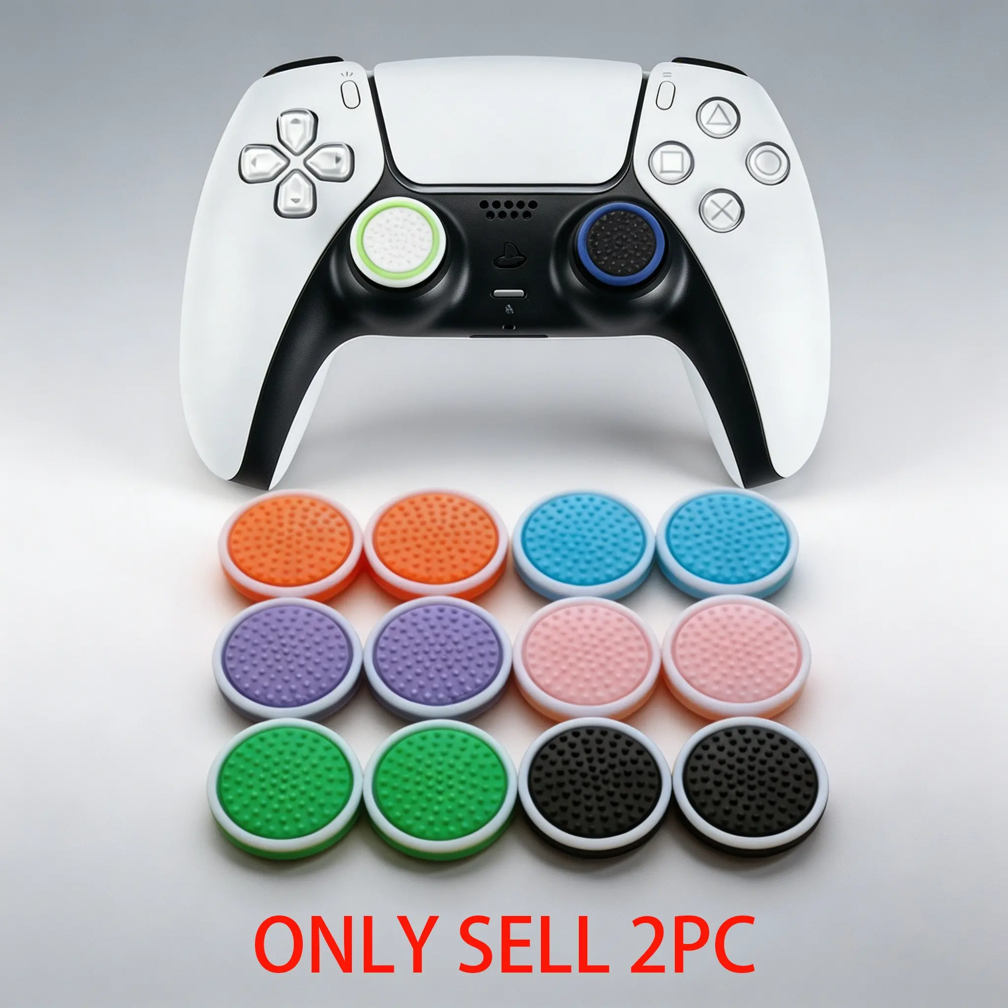 humb Grips for PS5,PS4,Xbox 360,Switch pro,Switch2  Xbox One (Series X, S) & Steamdeck – Sweat Free 100% Silicone Precision Raised Antislip Rubber Analog Stick Grips for Xbox One Controller Black extends playtime,ps5 gear.enhance gaming.
