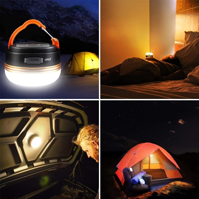 Portable Outdoor Waterproof 4 Mode Hanging Camping Light, USB Rechargeable LED Emergency Light, Portable Flashlights