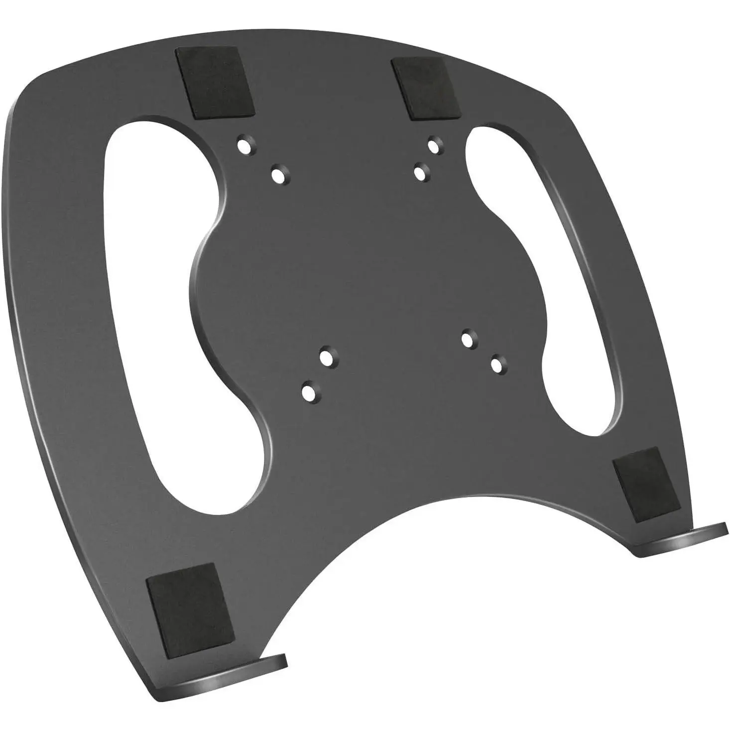 Steel Laptop Tray Notebook Holder VESA Mount Stand for Monitor Fits 100x100mm Mounting Holes with M4 Screws, 22 lbs Capacity, Vented Cooling Platform
