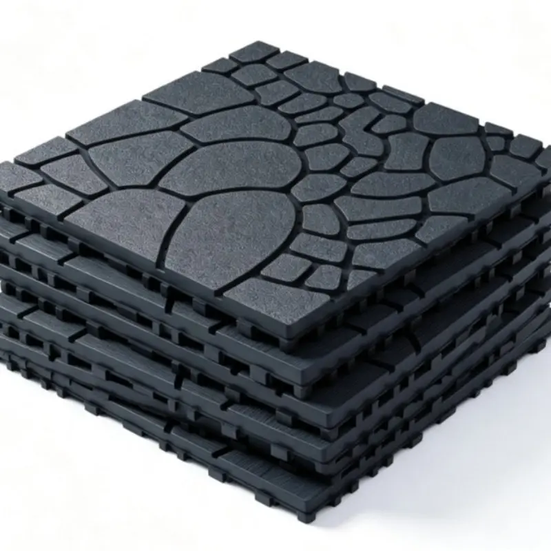 12 Inch Outdoor Plastic Floor, Interlocking DIY Decking Tiles, Waterproof, Non-Slip, Durable, 11/20 Pcs, 10.66/19.38 Sq Ft, Interlocking Flooring Tiles