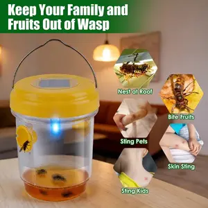 3-Pack Solar Wasp Trap – Home & Garden Beekeeping Supplies Pest Control Tool