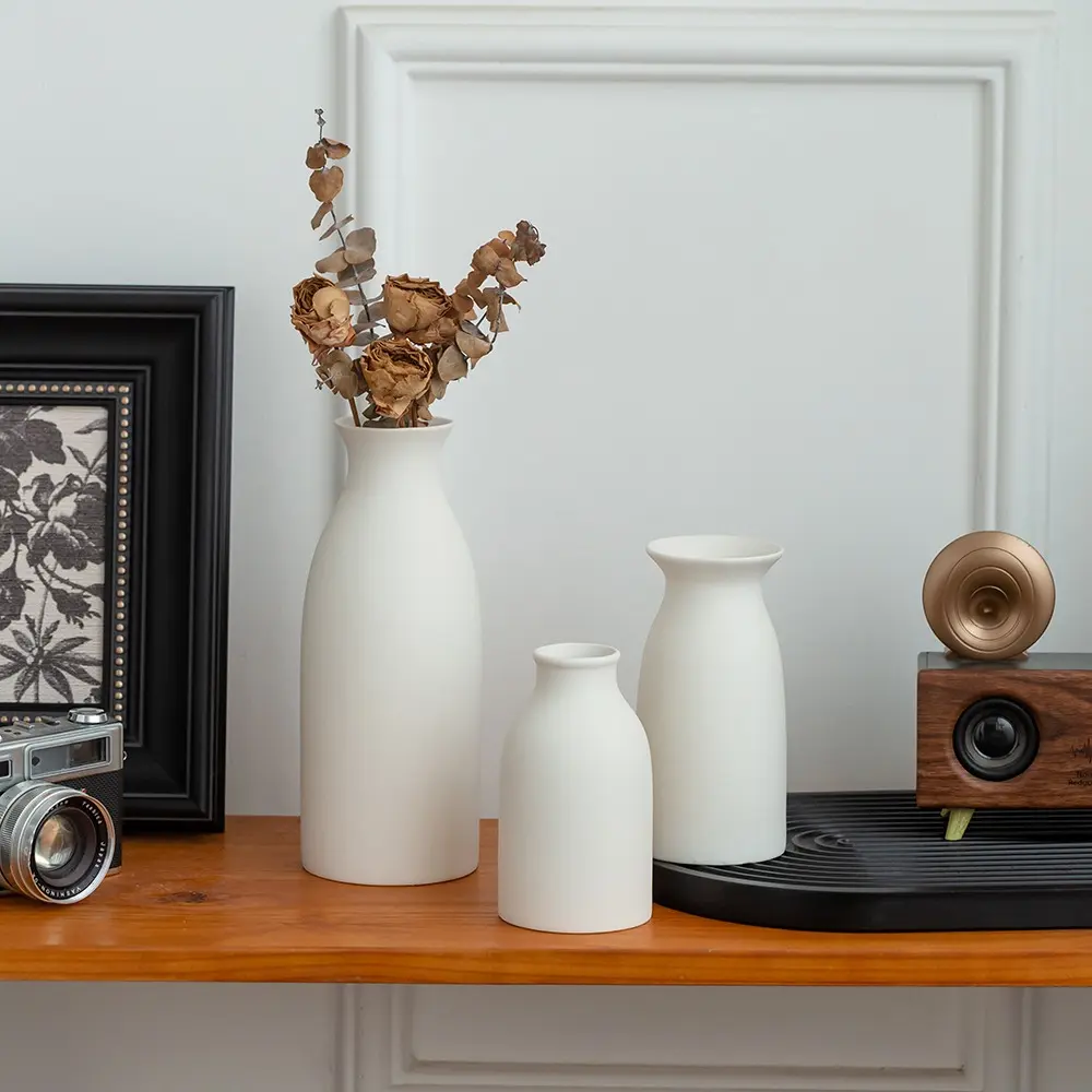 Large French Vintage Art Vase, Ceramic Material, Decorative Vase, Home Decoration for Living Room/dining Table