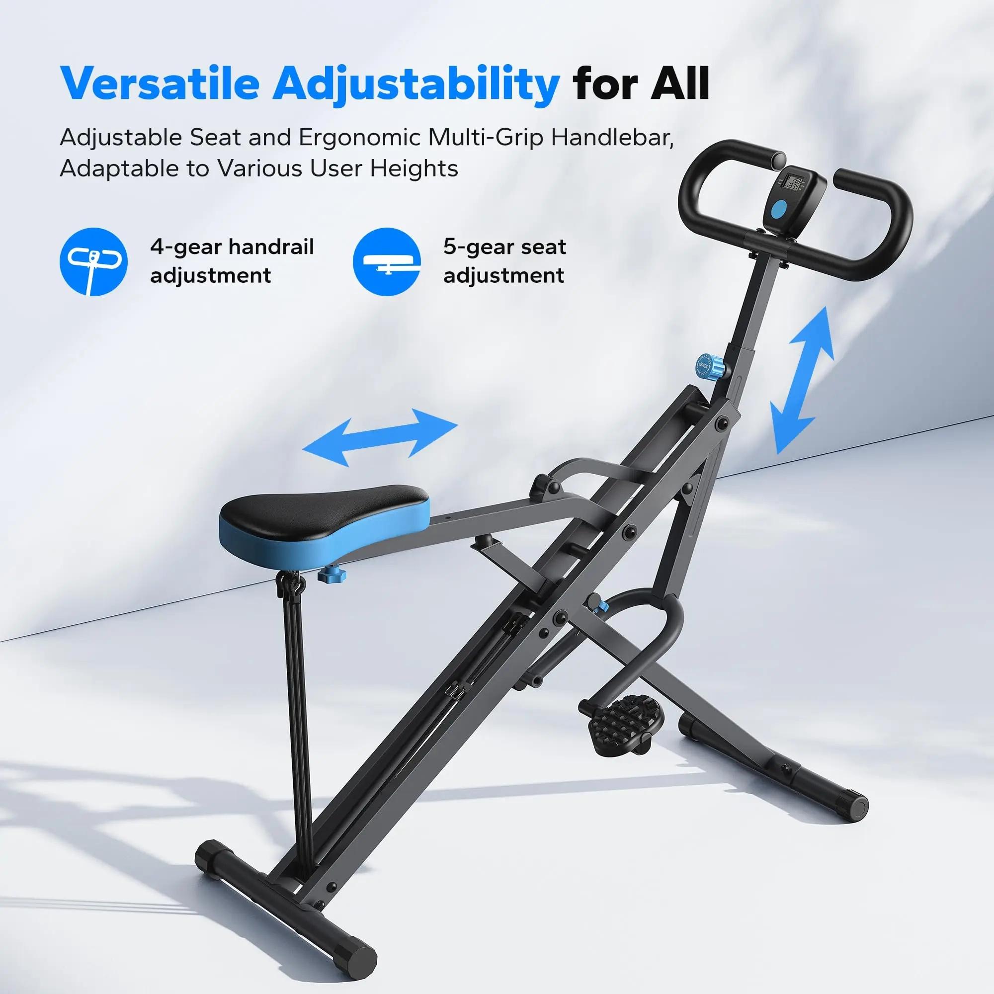 Squat Machine 2in1 Squat Rowing Machine Easy Setup Foldable Exercise Equipment Glute Trainer Machine Glutes Leg Home Fit