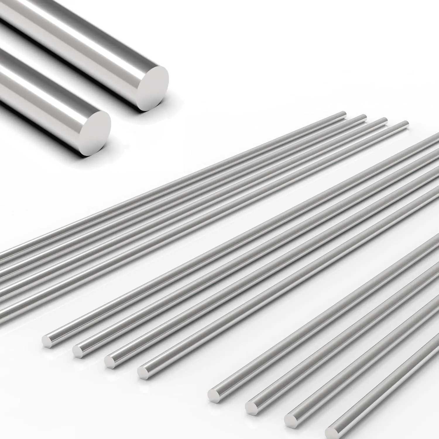 12 count 1/8 x 12in 304 Stainless Steel Round Rod, Metal Shaft, Stainless Steel Smooth Rods for Industry, Metal Working Hobbies and DIY Craft (12, 1/8x12in)
