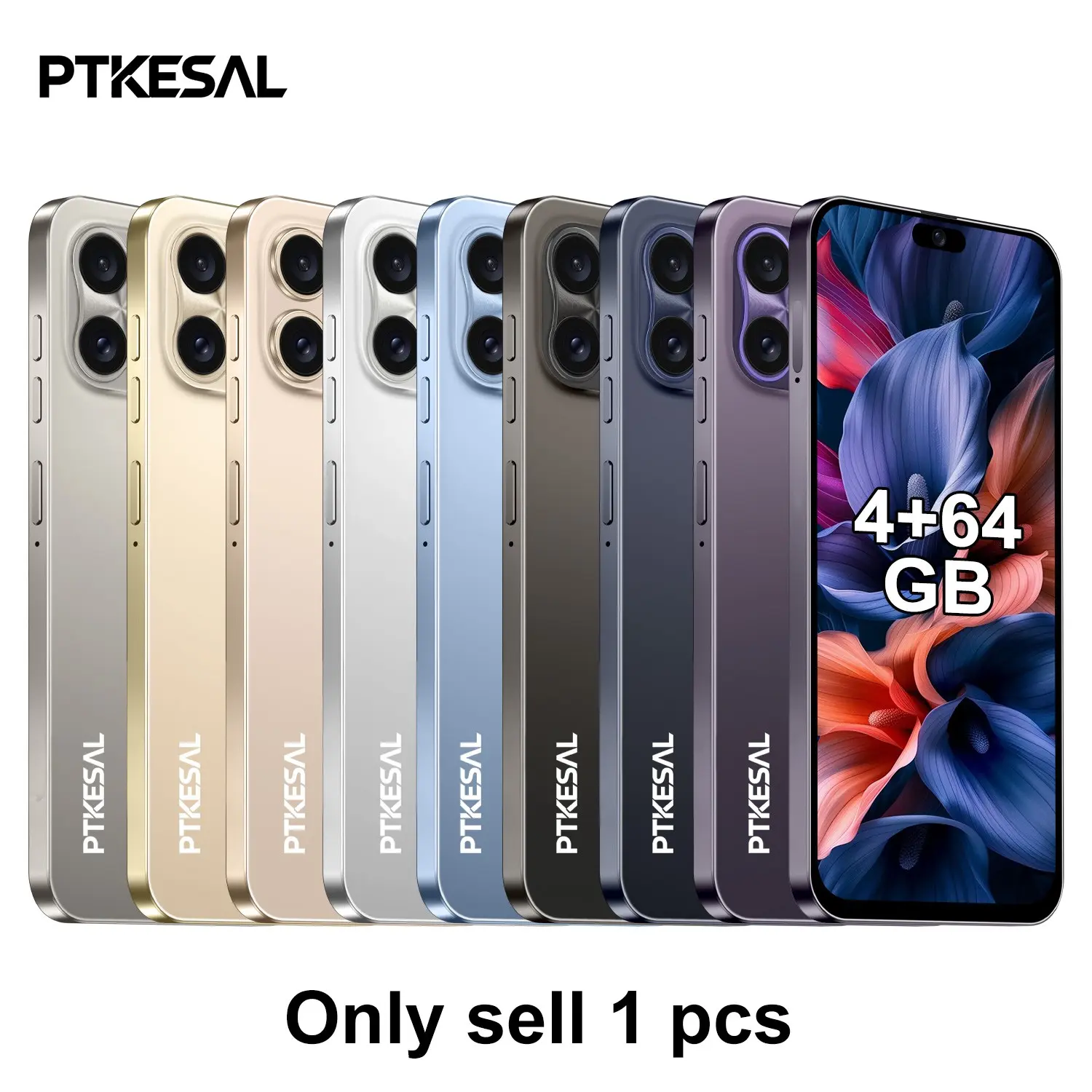 Ptkesal-4g 16 Pro Max Android Smartphone, 4GB RAM+64GB ROM, 6.56-Inch Display, 8+13mp Camera, 4300mah Battery, Dual Sim, WiFi, Bluetooth-compatible, GPS