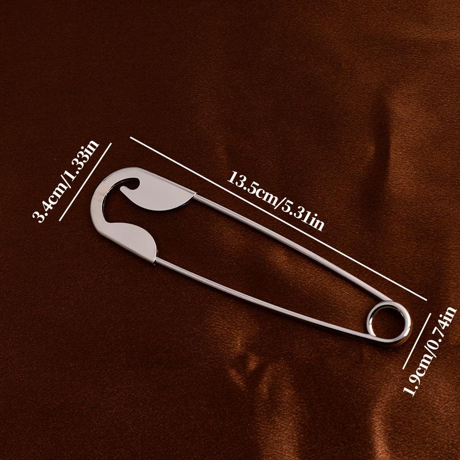 Simple and creative bright silver pin metal hairpin, large hair volume, stylish headwear on the back of the head