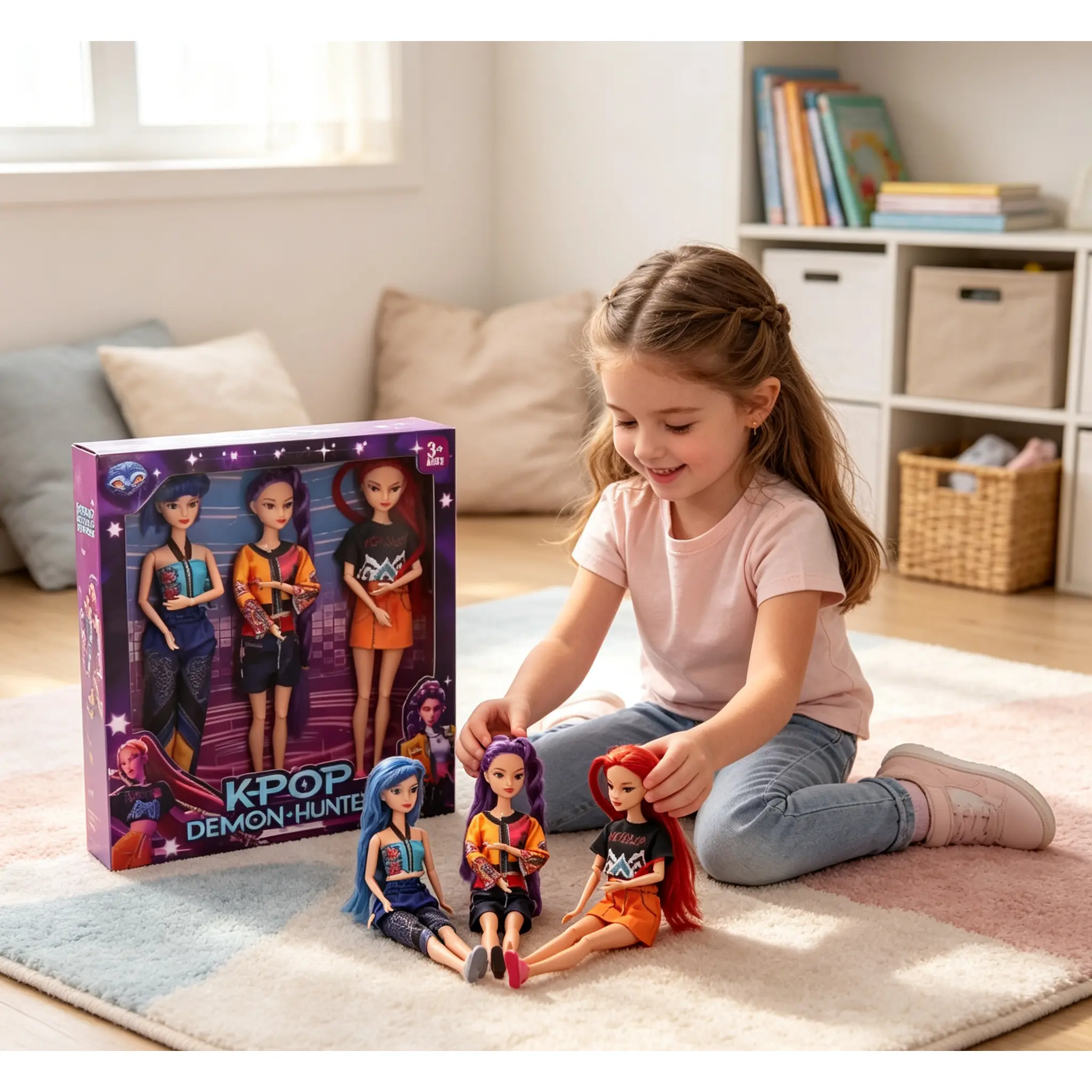 12-Inch Articulated Fashion Dolls 3-Pack, Dolls Trendy Pop Group Figures with 3D Realistic Eyes & Detailed Outfits, Premium Movable Body Toy Gift for Teens & Collectors Ages 14+