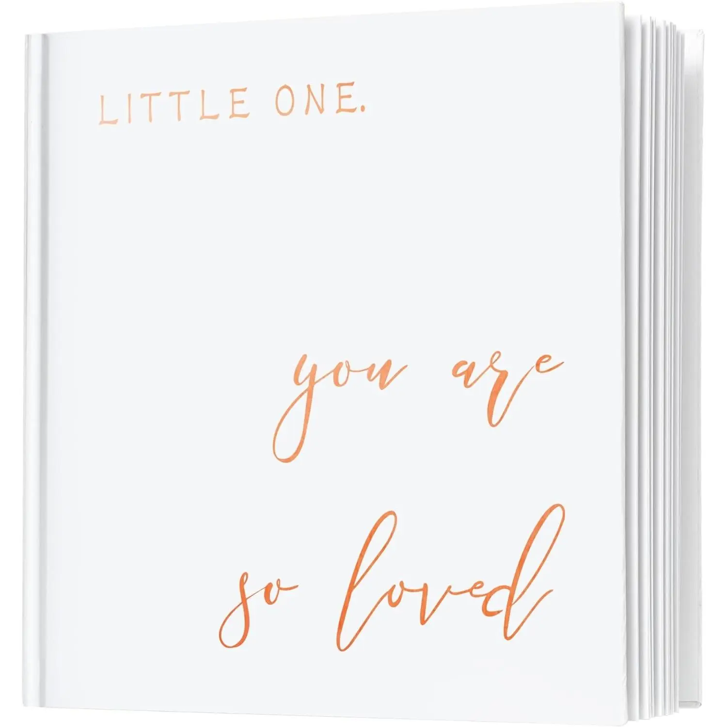 Baby Shower Guest Book with Pen – Polaroid Photo Scrapbook & Sign-in Book, "Little One You are So Loved" Rose Gold Foil Cover, Hardcover Keepsake Album, Blank Pages for Messages & Pictures